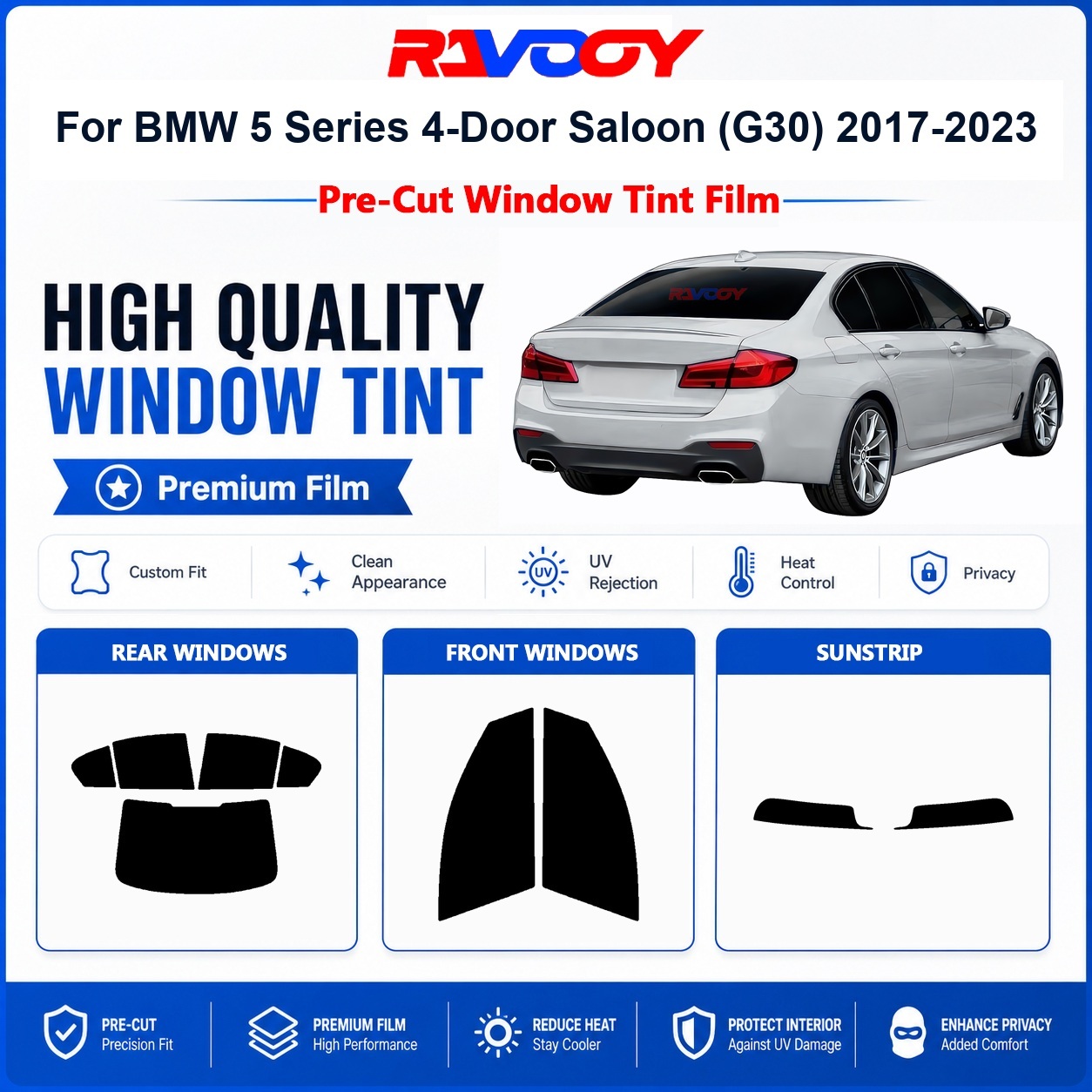 Privacy Screen Protector - BMW 5 Serisi 4 Kapılı Sedan