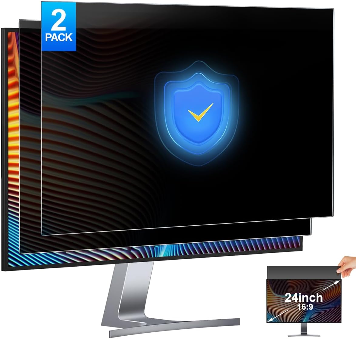 Privacy Filter 2Pack - 2 paket 24 inç bilgisayar gizlilik