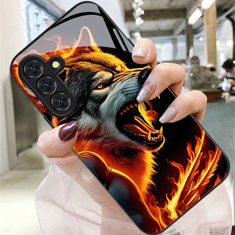 Samsung Galaxy S24 - Alevli Kurt Başı Telefon Kılıfı Samsung